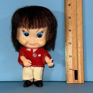 Vintage 1960s Rock & Roll With The London Bob Plastic 5.5" Doll Brown Hair Japan